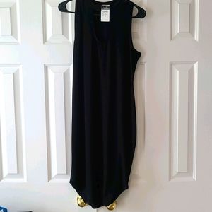 Black midi dress